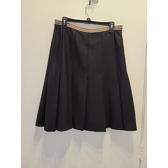 Missoni Black Wool Pleated A-Line Skirt (See Measurements) Size 8 - Picture 1 of 10